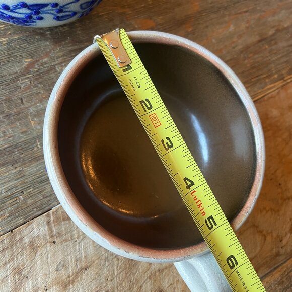 Vintage 2 Chowder Bowls Salmon Falls Stoneware Salt Glaze Pottery Blueberry Vine - Picture 7 of 8